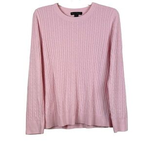 Pink Cable Knit Sweater Designer Originals L
